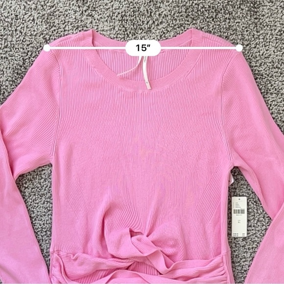 Anthropologie Long Sleeve Ribbed Sweater Midi Dress - Bubblegum Pink – Size XL - Picture 11 of 13